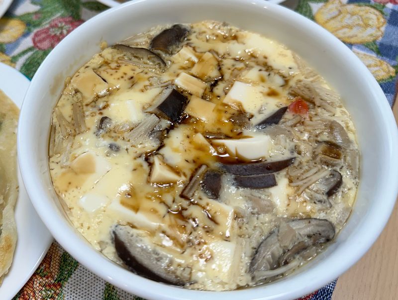 蝦仁豆腐蒸蛋