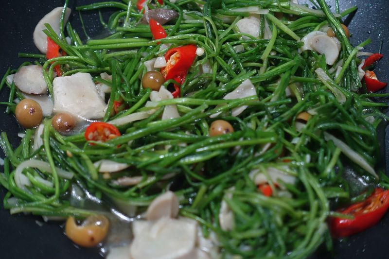 破布子炒水蓮
