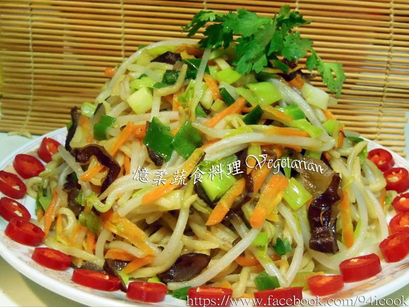 ♥憶柔蔬食♥銀芽悠思拌炒麵 ~可素食