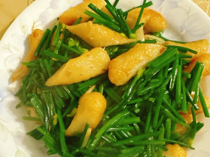 韭菜炒甜不辣