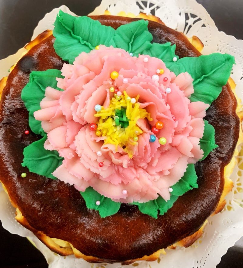 豆沙蛋糕裱花