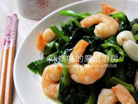【微波爐做料理】豆苗蝦仁