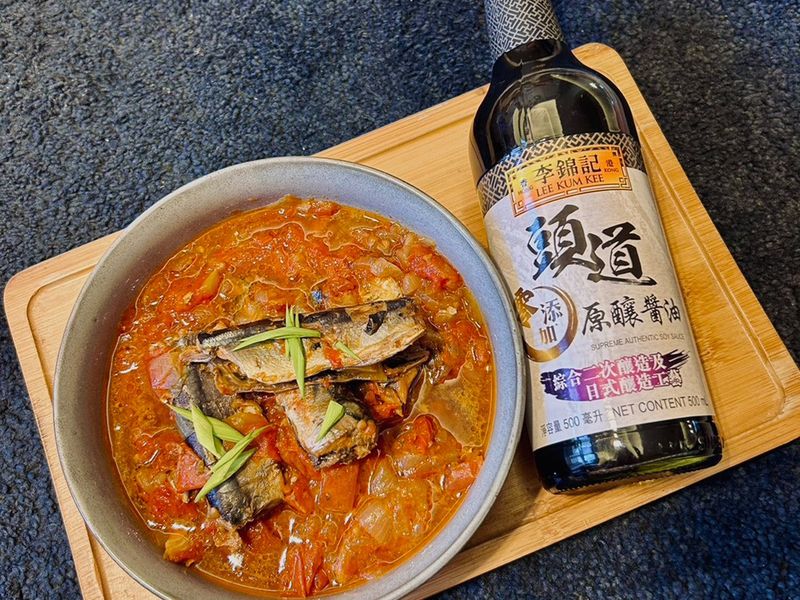 蕃茄遇見沙丁魚|李錦記頭道零添加原釀醬油