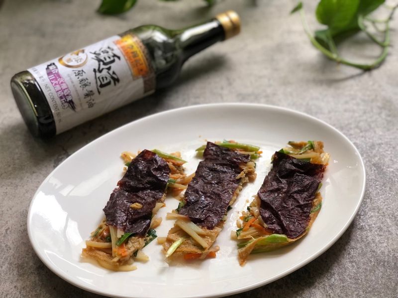 原釀醬香時蔬紫菜雞蛋煎餅|李錦記
