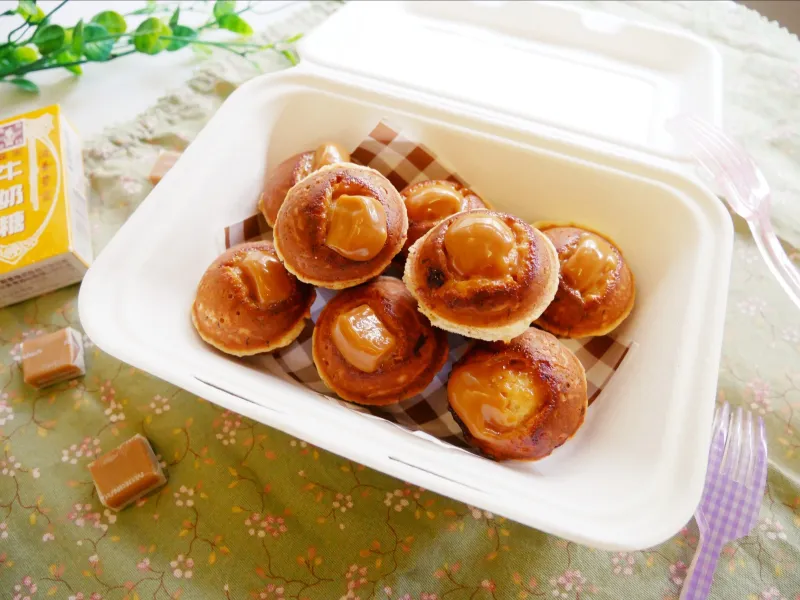 四種材料「牛奶糖香蕉鬆餅球」簡單好吃!!