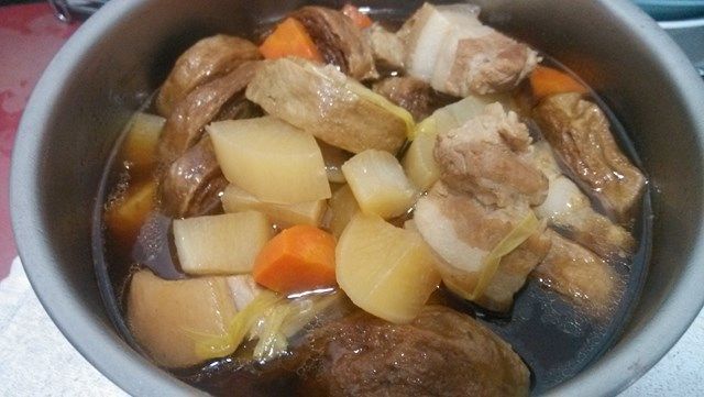 家常豆輪蘿蔔滷肉