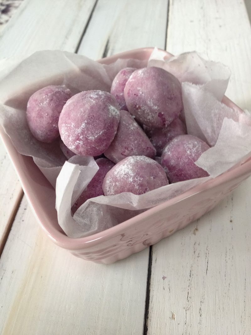 Sweet potato snowball cookie 紫薯雪球曲奇