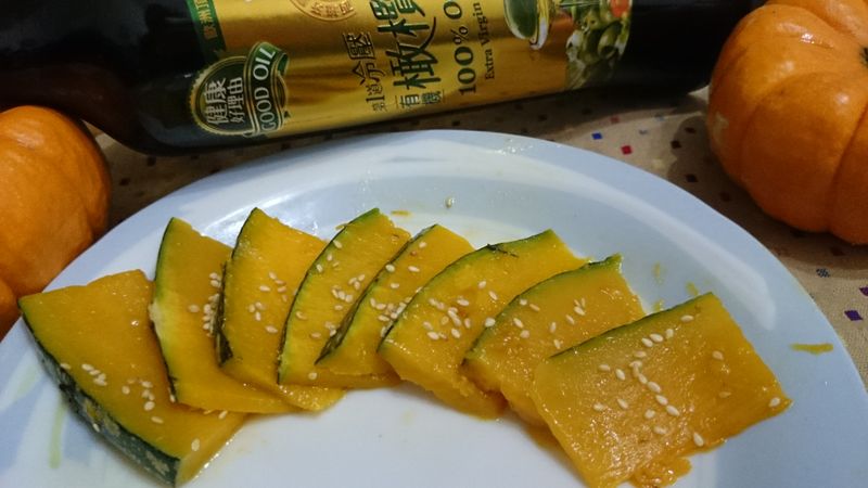 香煎蜜南瓜-泰山冷壓橄欖油