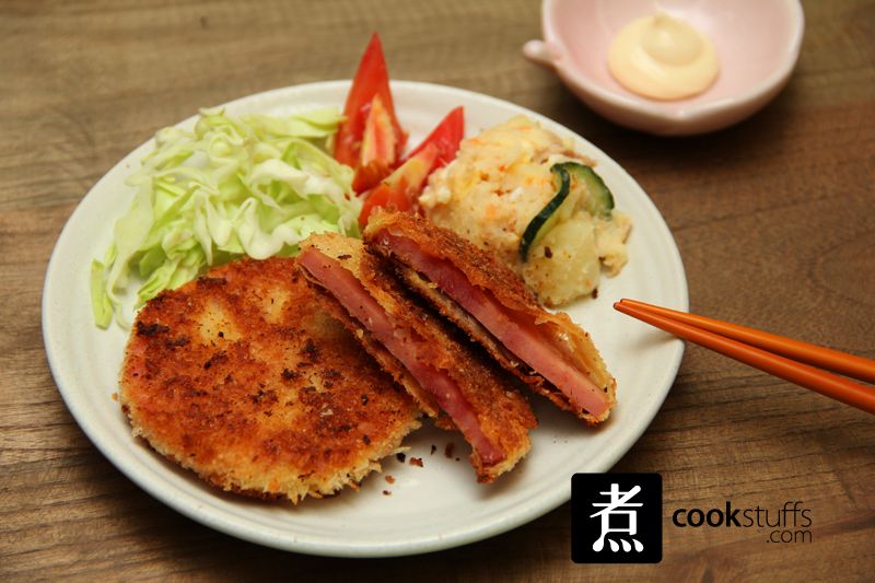 【煮事】炸火腿 馬鈴薯沙拉.深夜食堂