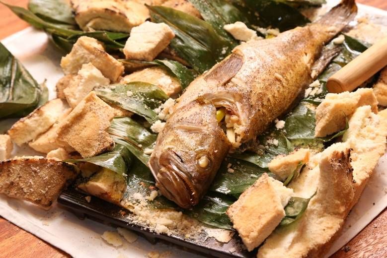 窯燒鹽封烤石斑魚