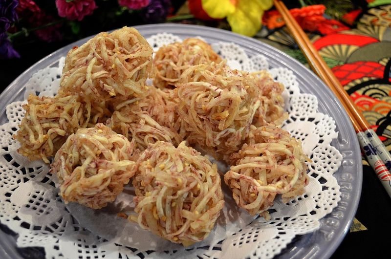 繡球炸芋蝦