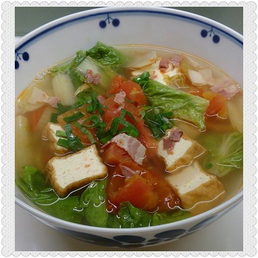 番茄油豆腐湯
