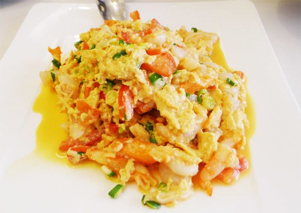 蟹肉蝦仁滑蛋(豆油伯醬油食譜)