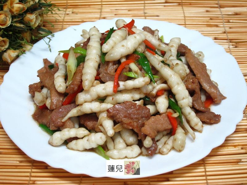 草石蠶炒肉片【好蟲上菜囉】