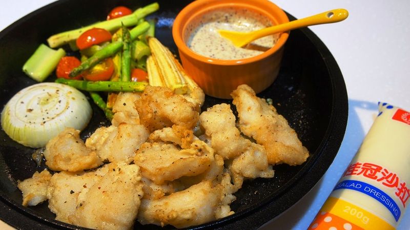 【桂冠沙拉就醬調】家常炸魚佐法式芥末籽醬