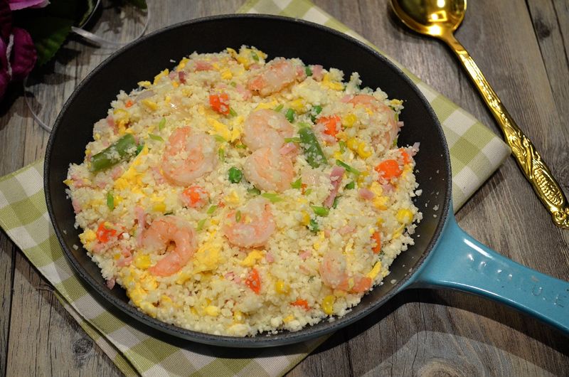 蝦仁蛋炒花椰菜飯