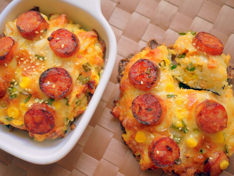 歐巴!泡菜飛魚卵香腸米PIZZA