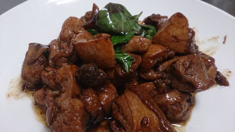 塔香醬燒炒辣雞丁