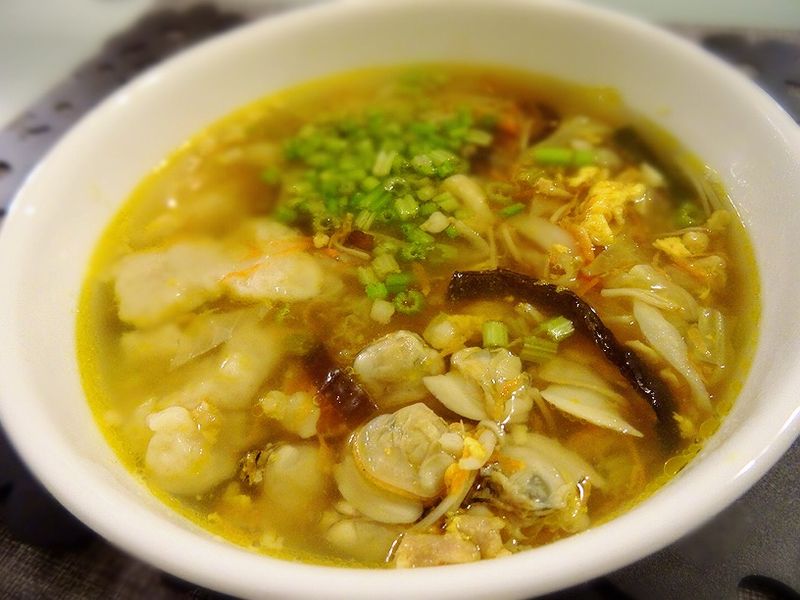 蛤蠣蔬菜麵疙瘩