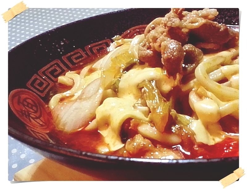 起司泡菜豬肉烏龍麵