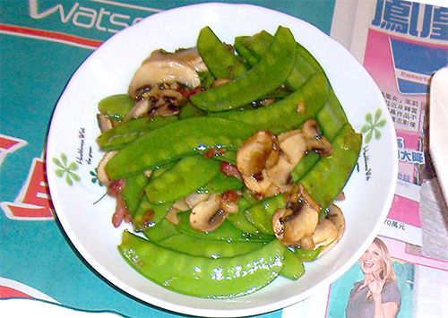 [ 5分鐘快炒] 洋菇炒豌豆莢