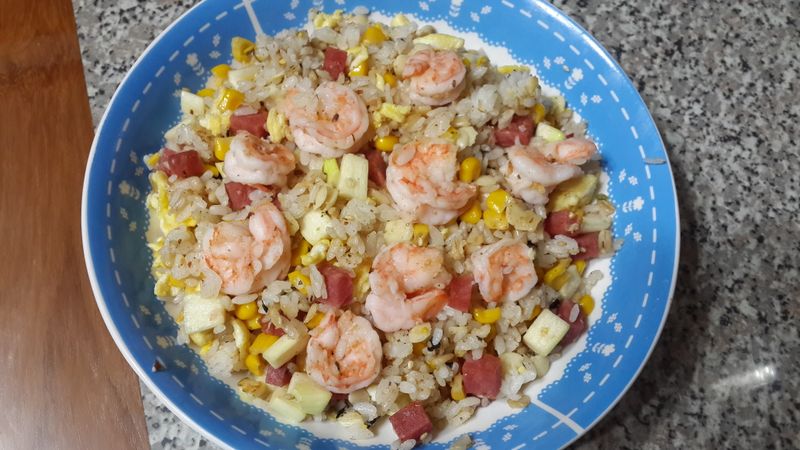 筊白筍鮮蝦炒飯