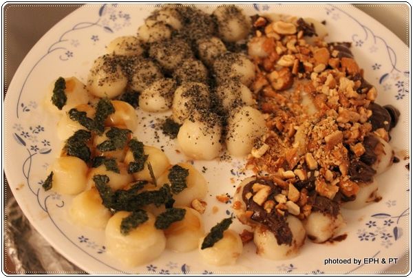 豆腐湯圓-紫米湯圓＆烤麻糬