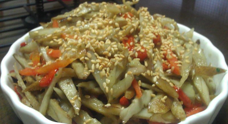 [電鍋料理]懶人香草沙拉醬佐牛蒡